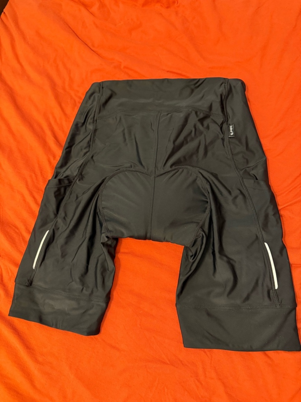 Black womens Cycling Shorts with Padded Chamois Sz large